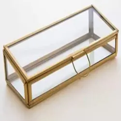 Jewelry Organizer Display Storage Box with Glass Lids, UsageApplication Jewelry Box