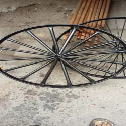 Three Wheeler Auto Rickshaw Wheel Rim, Color Black