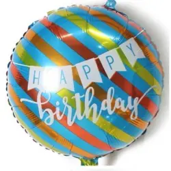 Happy Birthday Balloon, Filling Gas Helium And Air