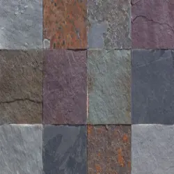NST029 Quartzite Slate-Yellow Multi, Size Large 12 inch x 12 inch