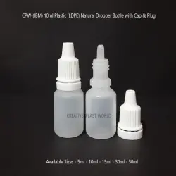 Dropper Bottle 5, 10, Tan, Purple, blue, Material HDPE
