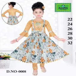 Baby frock pajami set, Pattern Plain