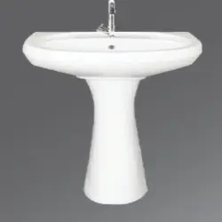 Integrated Pedestal Wash Basin, Shape Rectangle