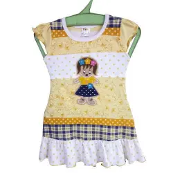 Multicolor Beautiful Stitched Block Print Soft Baby Frock Exporter, Brand Vandana Handicraft