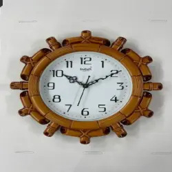 Brown Wooden Wall Clock, Material Wood