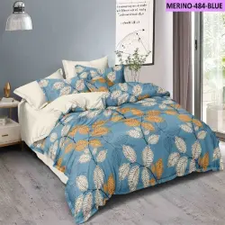 Glace Cotton Designer Bed Sheet, Color Green