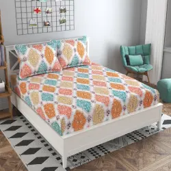 Multicolor Branded Bed Sheets, Pattern Floral Print