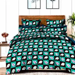 Orange Bed Sheet, for Home, Hotel, Design Printed