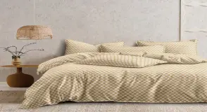 King Glace Cotton Bed Sheet, Pattern Printed