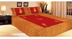 Multicolor Cotton Bedsheet, Type King