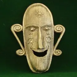 ExclusiveLane Tribal African Boho Mask Decorative Wall Decor Hanging Hand-Painted, Weight 660g