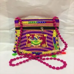 Ethnic Handmade Suzani Casual Handbags, Strap Type Shoulder
