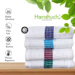 Everyday Elegance Waffle Towel Collection 100 Hand and Bath Towels, UsageApplication Home