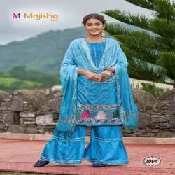 Chanderi Ladies Suit, Work Gotta Patti