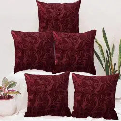 Velvet Damask Cushion Cover, Shape Square