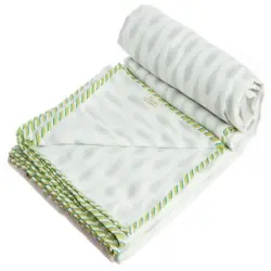 White Base Printed Dohar Blanket, Set Contains SINGLE BED PAIR AND AVAILABLE SINGLE PIECE ALSO