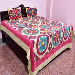 Printed Bed Sheet, Wash Care MACHINE WASH
