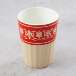 Tea and Coffee Cups with Glass Saucer for Home Set, 180 ml, Clear, 6-Cups and 6 Saucer, Material Stainless Steel