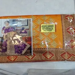 Kalamkari Printed Surat Saree, Fabric Net