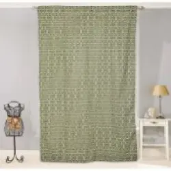 Floral Printed Knitting Curtain, Material Polyester
