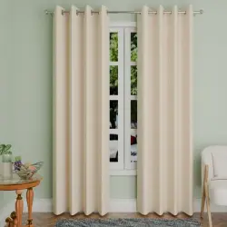 Punch Embossed Polyester Curtain, Width 4 Feet