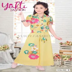 GSM 140 GSM Top Palazzo Set, Ideal For Girls, Wash Care Handwash