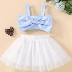 Twist Baby Green Base Skirt Set, Fabric Lycra