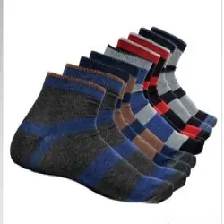 Mens Designer Ankle Socks, Pattern Striped