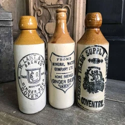 Ginger Beer Bottle, Pottery & stoneware material