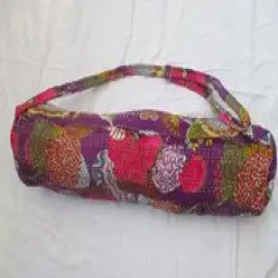 Vintage Kantha Bag, Closure Type Zipper