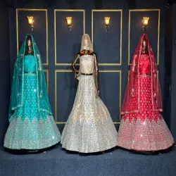 Lehenga Type Stitched Multicolor Designer Bridal Lehenga, Design Embroidery, Color MAHROON