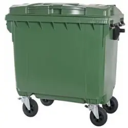 Wheeled Garbage Bin, Color Green