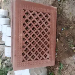 simple red stone jali, Color pink