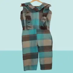 Knee MULTICOLOR JUMPSUIT, Color Blue