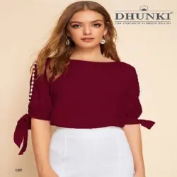 Girl Party Wear Top, Size Medium