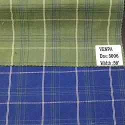 Indigo Check, Yarn Count 50s