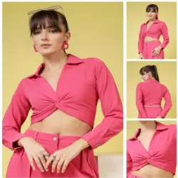 Ladies Shirts, Fabric Cotton