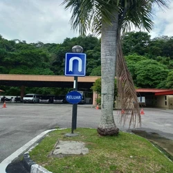 U Turn Road Sign Board, 1.5 feet (d), commercial design