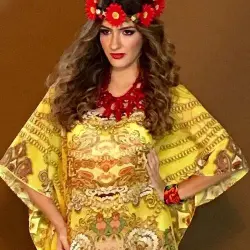 Designer Georgette Kaftans, Design Panther print