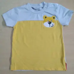 Kids Tunic Top, Color Mustard And white Base