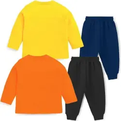 Kids Full Sleeve Night Suits, Color Blue, Red, Green etc