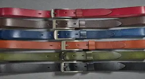 MultiColor Unisex Grain Leather Belt