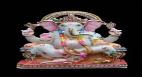 Premium Handcrafted Ganesh Ji Idol with Gold Finish for Home Mandir & Temples 2 Feet