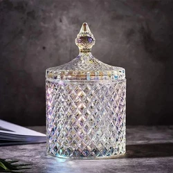 Glass Crystal Jar Lid, Dry fruit jar, airtight