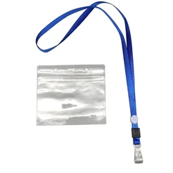 Vinyl id card holder, Pull on closure type, 4pc