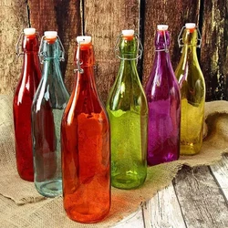 Swing Lid Glass Bottles, Safe for easy cleaning