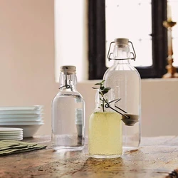 Bormioli Swing Glass Bottles, Fits well in refrigerator