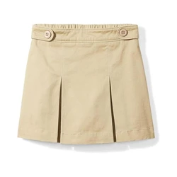 Khaki Skort School Uniform, Above knee, pant with skirt