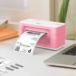 Pink Thermal Label Printer, Wired technology