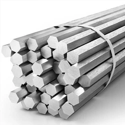 Hexagonal SS Rods, Machined stainless surface